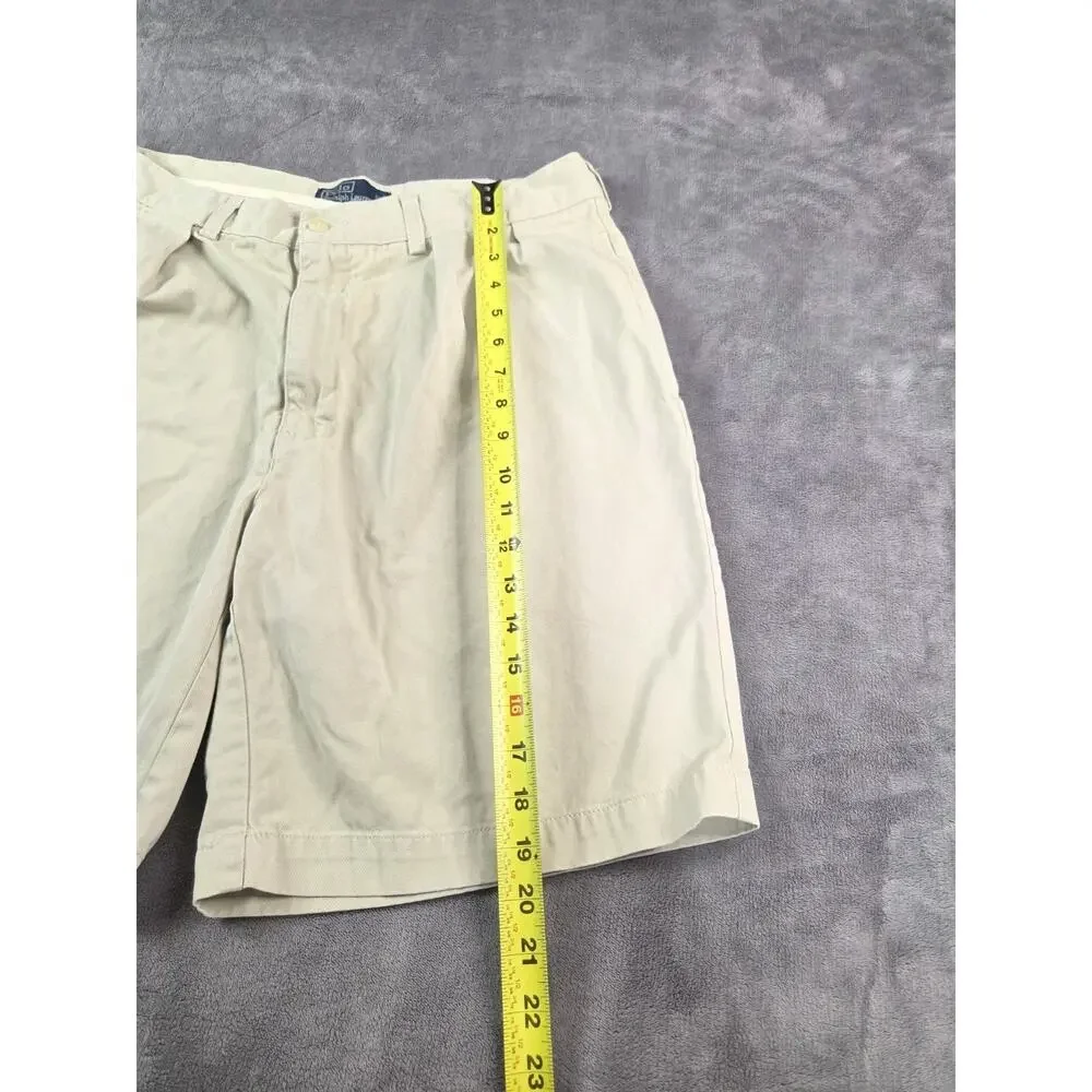 Polo Ralph Lauren Men's Beige Tyler Shorts Size 34 Classic Chino 100% Cotton C36